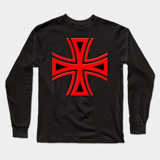 Templar Knights Crusade Design Long Sleeve T-Shirt